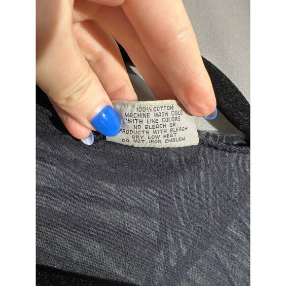 iCantoo Top Womens Small Green Floral Tunic Black Lagenlook Artsy Flowy Boho6 - Picture 4 of 7